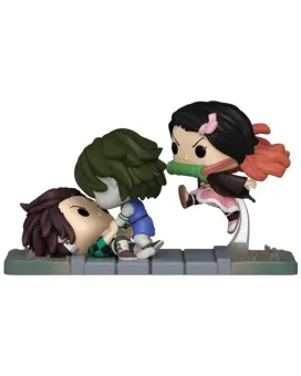 Bobble Figure Anime - Demon Slayer Kimetsu no Yaiba POP! - Tanjiro & Nezuko vs. Temple Demon 