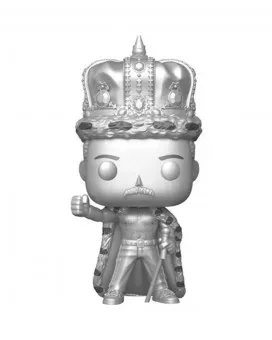 Bobble Figure Rocks - Queen POP! - Freddie Mercury King with Pin (Platinum) - Special Edition 