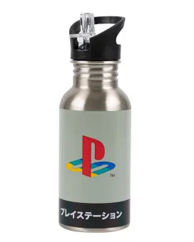 Boca Paladone Playstation Heritage - Metal Water Bottle with Straw