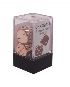 Kockice Chessex - Copper Metallic Dice Pair D6 16mm 