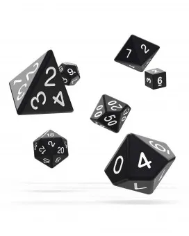 Kockice Oakie Doakie Dice RPG Set Solid - Black (7) 