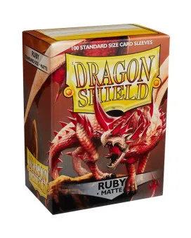 Dragon Shield 100 Standard Sleeves - Ruby Matte 