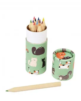 Drvene bojice Nine Lives - Set of 12 
