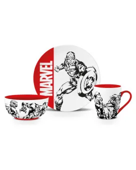 Gift Set - Marvel Logo - Šolja, Činija & Tanjir 