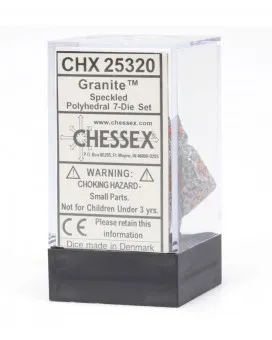 Kockice Chessex - Polyhedral - Speckled - Granite (7) 