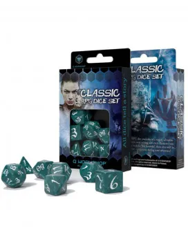 Kockice Q Workshop - Classic RPG Stormy & White - Dice Set (7) 