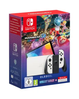 Konzola Nintendo Switch OLED (White Joy-Con) + Mario Kart 8 Deluxe + 12 Months Nintendo Online 