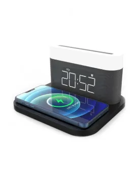 Lampa Moye Aurora with Clock and Wi-Fi Charger 