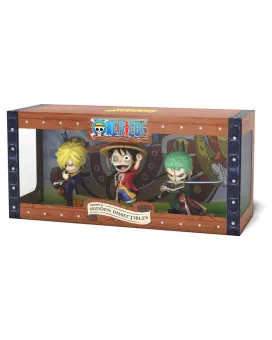 Mini Figure One Piece - Freeny's Hidden Dissectibles - Luffy, Zor, Sanji 
