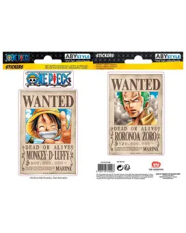 Nalepnice AbyStyle - One Piece - Wanted Monkey D Luffy & Roronoa Zoro 