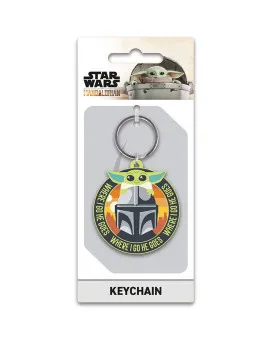 Privezak Star Wars The Mandalorian - Where I Go He Goes 