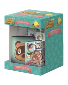 Šolja Animal Crossing - Faces - Gift Set - Mug, Coaster, Keychain & Nootebook 
