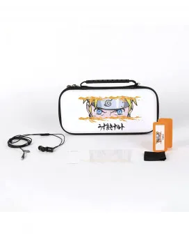 Starter Kit Konix Naruto Shippuden - Protective Case, Storage Box, Protective Screen, Cleaning Wipe & In-Ear Headphones 