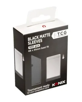 Zaštita za karte Konix TCG - Black Matte Sleeves 100 Pcs 