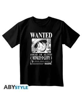 Majica AbyStyle One Piece - Wanted Luffy - Unisex - Black - XXL 