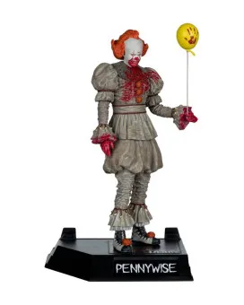 Action Figure IT - Welcome To Derry - Movie Maniacs PVC - Pennywise (Bloody)