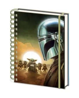 Agenda A5 Star Wars - The Mandalorian And Grogu Sunset - Wiro Notebook And Stickers