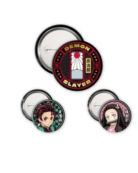 Bedževi AbyStyle - Demon Slayer - Tanjiro & Kamado - Badge Pack 