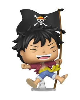 Bobble Figure Anime - One Piece POP! - Luffy With Flag #2214 