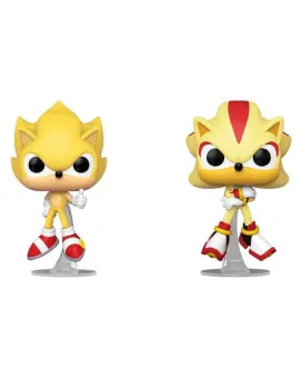 Bobble Figure Sonic The Hedgehog POP! - 2 Pack - Super Sonic And Shadow (Flocked) 