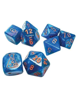 Kockice Chessex - Borealis - Polyhedral - Midnight & Copper (7) 