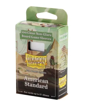Dragon Shield 100 Board Games Sleeves - American - Non Glare Clear 