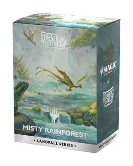 Dragon Shield Standard Licensed Dual Art Sleeves - Magic The Gathering Landfall Series - Misty Rainforest