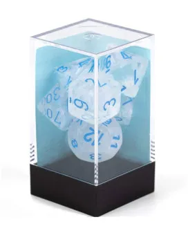 Kockice Chessex - Borealis - Polyhedral - Luminary - Icicle & Light Blue (7) 