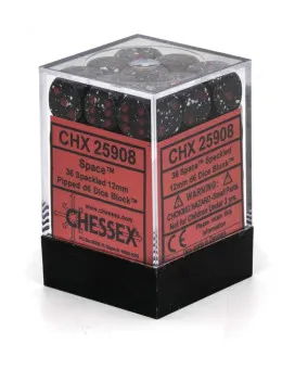 Kockice Chessex - Speckled - Silver Volcano - Dice Block (36) 12mm 