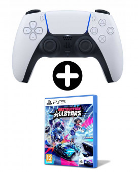 Gamepad PlayStation 5 DualSense - White + Ps5 Destruction AllStars 