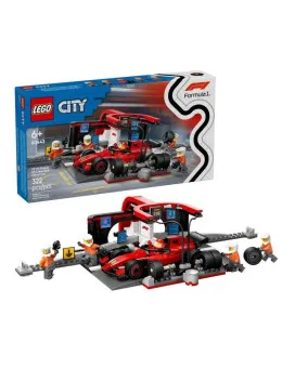 LEGO City - F1 Pit Stop And Pit Crew With Ferrari Car 