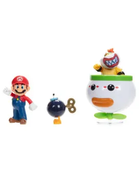 Mini Figure World of Nintendo - 2-Pack - Mario and Bowser Jr. Clown Car