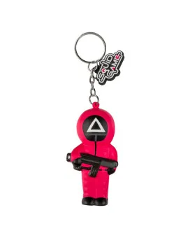 Privezak Squid Game - Soldier With Gun Squishy Keychain 