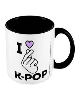 Šolja Pyramid - KPop - I Love K-Pop - Black Coloured Inner Mug 