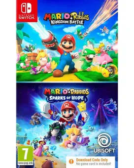 Switch Mario + Rabbids Double Pack (Kingdom Battle + Sparks of Hope) - Code in a Box 