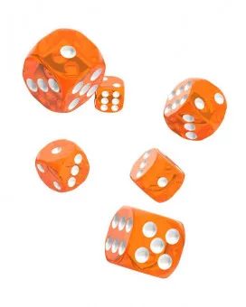 Kockice Oakie Doakie Dice D6 16 mm Translucent - Orange (12) 