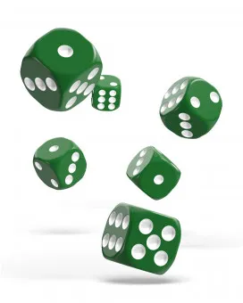 Kockice Oakie Doakie Dice D6 16 mm Solid - Green (12) 