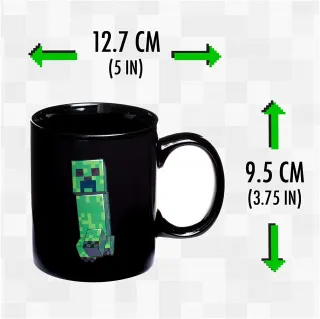 Šolja Paladone Minecraft - Creeper - Heat Change Mug 