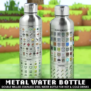 Boca Paladone Minecraft - Metal Water Bottle 