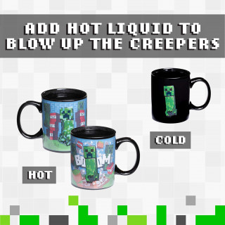 Šolja Paladone Minecraft Creeper Heat Change Mug 