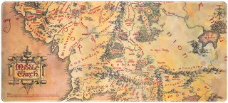 Podloga Lord Of The Rings - Middle Earth Map XL Desk Pad 