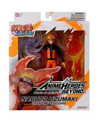 Action Figure Naruto Shippuden - Anime Heroes Beyond - Naruto Uzumaki Tailed Beast Cloak 