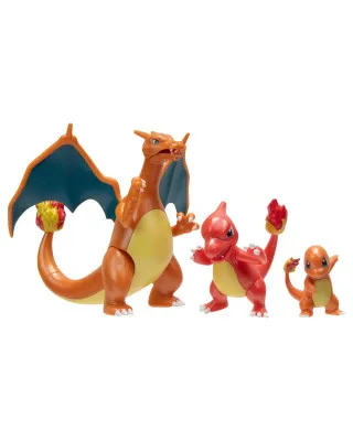 Action Figure Pokemon Select - Charmander, Charmeleon, Charizard (3-Pack) 