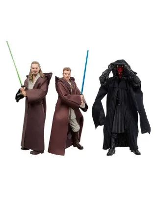 Action Figure Star Wars Episode I Black Series - 3-Pack Qui-Gon Jinn, Darth Maul, Obi-Wan Kenobi 