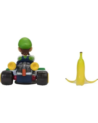 Action Figure Super Mario Kart - Spin Out Luigi Kart 
