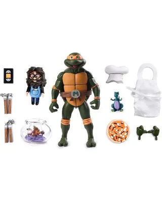 Action Figure Teenage Mutant Ninja - Ultimate Michelangelo Is a Party Dude VHS Style 