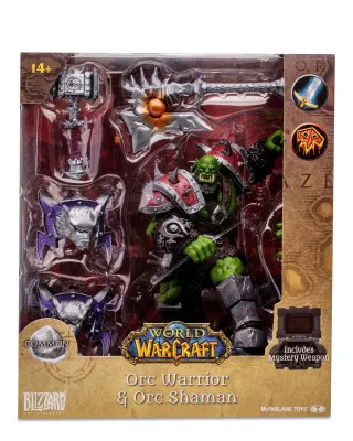 Action Figure World of Warcraft - Orc Warrior & Orc Shaman 