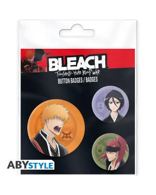Badge AbyStyle - Bleach - Ichigo, Rukia, Renji - Badge Pack 