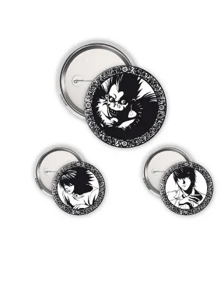 Badge AbyStyle - Death Note - Light, L, Ryuk - Badge Pack 