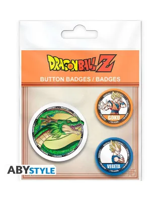 Badge AbyStyle - Dragon Ball - Goku, Vegeta, Shenron - Badge Pack 